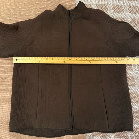 EILEEN FISHER Smooth Silk Blend Quilted Jacket Small Petite - Picture 6 of 9